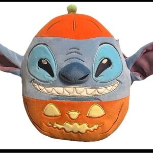Disney Stitch Pumpkin Plush - Orange and Blue